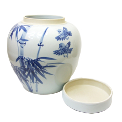 Wazon Ceramiczny Dzban z pokrywką Ręcznie malowany